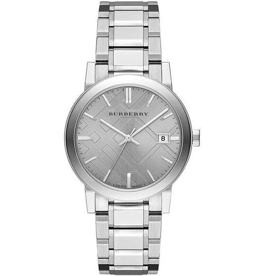 Burberry Unisex |  Stainless Steel Band Silver 38mm BU9035