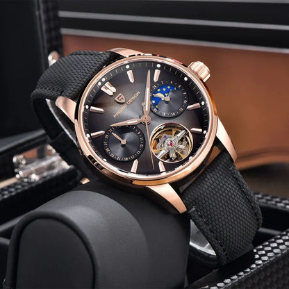 Pagani Design PD-YS021 | Rose Gold Black Strap