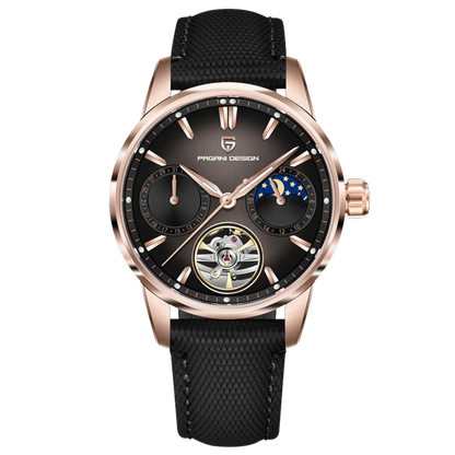 Pagani Design PD-YS021 | Rose Gold Black Strap