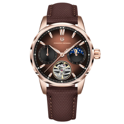 Pagani Design PD-YS021 | Rose Gold Brown Strap