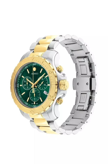Movad Men's Watch | Green Dial Silver Gold Steel 2600181