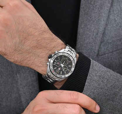 Tag Heuer Formula 1 Men’s Quartz Swiss Made Silver Stainless Steel Black Dial 43mm CAZ1013.BA0883 - twentyfour