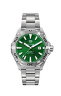 Tag Heuer Aquaracer Men’s Automatic Swiss Made Silver Stainless Steel Green Dial 43mm | WAY2015.BA0927